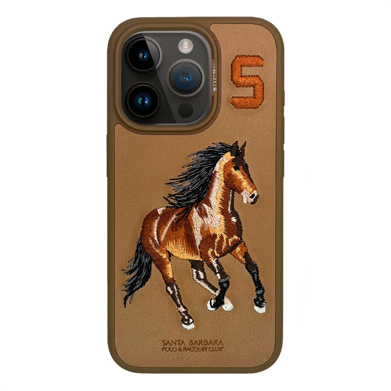 iPhone 15 Pro Boris Series Genuine Santa Barbara Leather Case