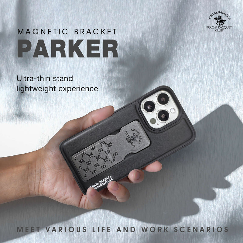 iPhone Parker Magnetic Bracket Genuine Santa Barbara Leather Case
