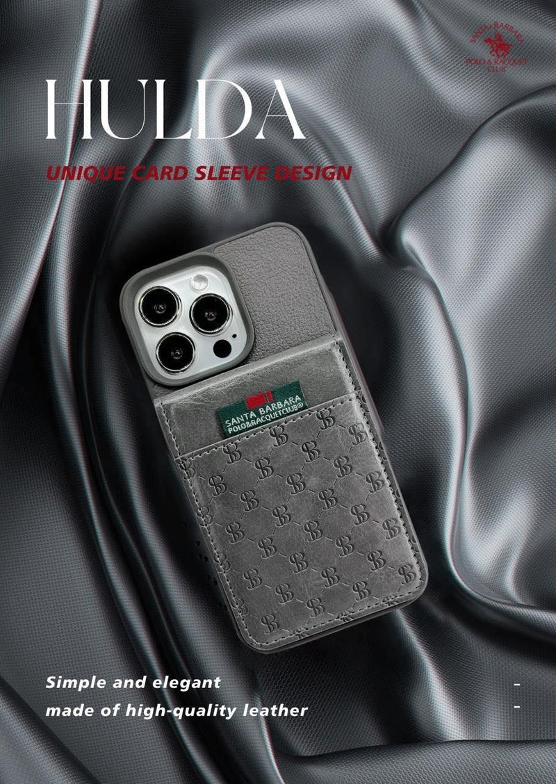iPhone 14 Plus Hulda Series Genuine Santa Barbara Leather Case