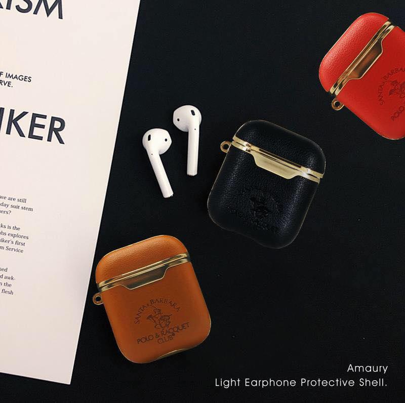 Airpods Amaury Series Genuine Santa Barbara Leather Case
