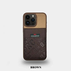 iPhone 15 Hulda Series Genuine Santa Barbara Leather Case