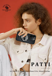 iPhone 15 Patti Series Genuine Santa Barbara Leather Case