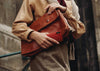 iPhone XS Max Ravel Series Genuine Santa Barbara Leather Case - Red