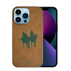 iPhone 13 Pro Max Umbra Series Genuine Santa Barbara Leather Case - Brown