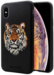 iPhone 8 Savanna Series Genuine Santa Barbara Leather Case - Tiger