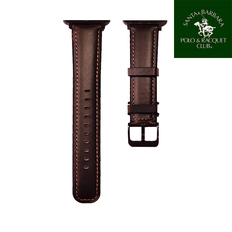 iWatch Relica Series Genuine Santa Barbara Leather Strap - Dark Brown