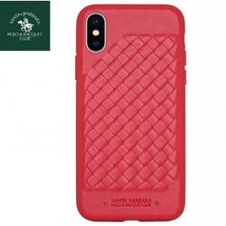 iPhone XS Max Ravel Series Genuine Santa Barbara Leather Case - Red