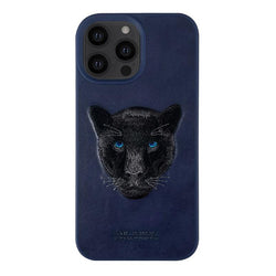 iPhone 14 Savanna Series Genuine Santa Barbara Leather Case - Panther