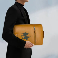 Umbra Series Genuine Santa Barbara Leather Sleeve Bag For Macbook