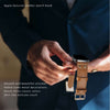iWatch Dempsey Series Genuine Santa Barbara Leather Strap - Brown