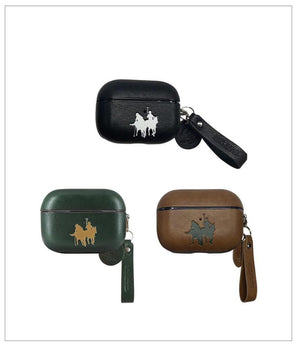 Airpods Pro Umbra Series Genuine Santa Barbara Leather Case - Brown