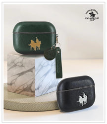 Airpods Pro Umbra Series Genuine Santa Barbara Leather Case - Black