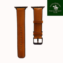 iWatch Relica Series Genuine Santa Barbara Leather Strap - Light Brown