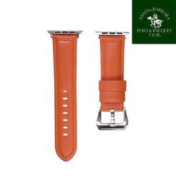 iWatch Brant Len Series Genuine Santa Barbara Leather Strap - Orange
